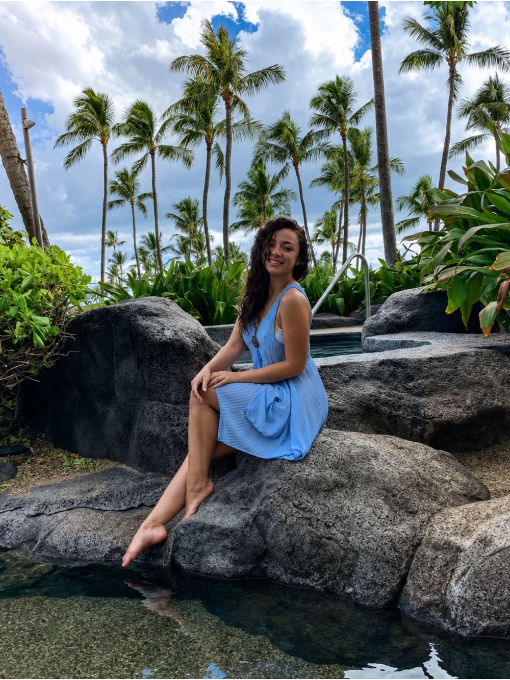 Light Blue Pleated swim cover up dress small / xsmall